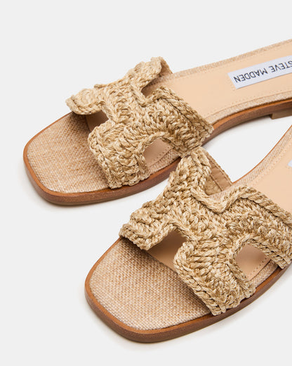 Steve Madden HADYN Crochet Raffia Women's Designer Sandal