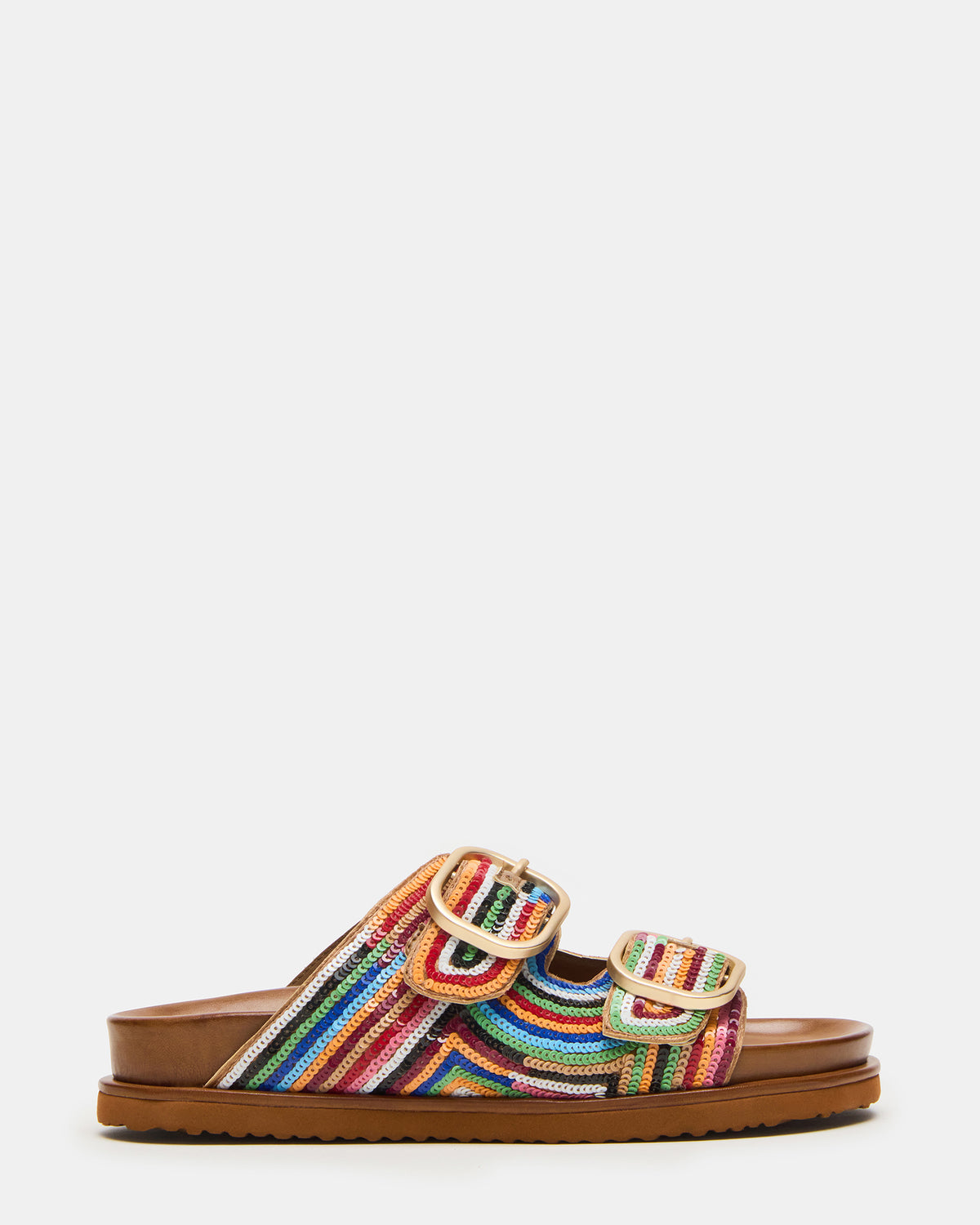 Steve Madden TOURIST Multi Color Footbed Slide Women's Sandal