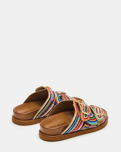 Steve Madden TOURIST Multi Color Footbed Slide Women's Sandal