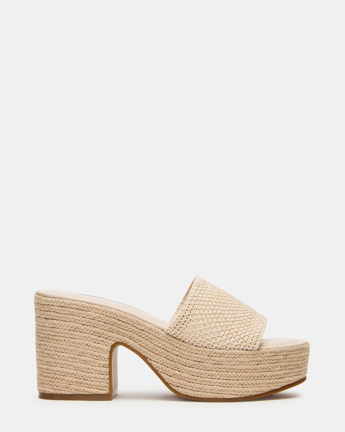 Steve Madden TRIPPY Natural Raffia Platform Mule Women's Sandal