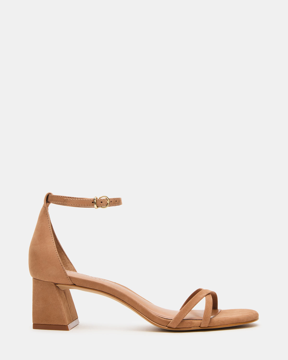 Steve Madden RAE Tan Nubuck Strappy Block Heel Women's Sandal