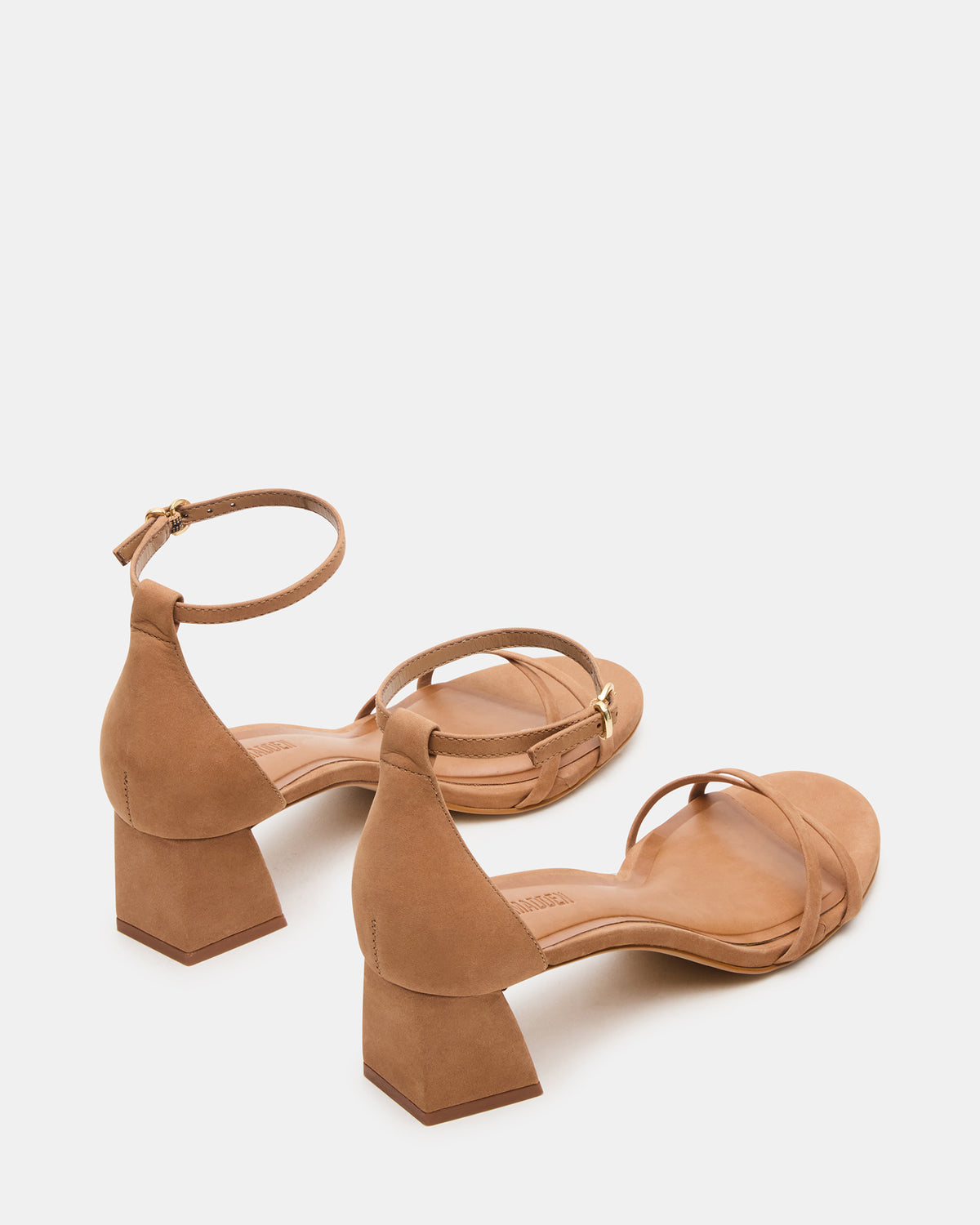 Steve Madden RAE Tan Nubuck Strappy Block Heel Women's Sandal