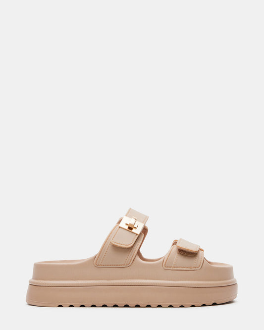 Steve Madden BIGSCHMONA JELLY Natural Women's Platform Slide Sandal