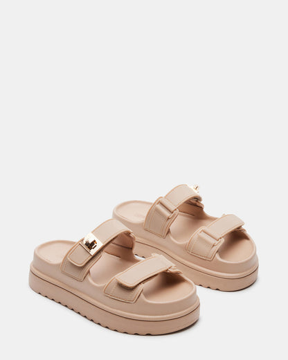 Steve Madden BIGSCHMONA JELLY Natural Women's Platform Slide Sandal