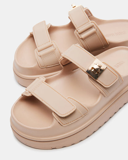 Steve Madden BIGSCHMONA JELLY Natural Women's Platform Slide Sandal