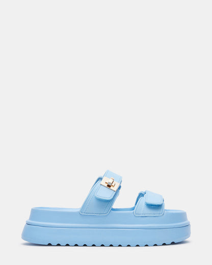 Steve Madden BIGSCHMONA JELLY Light Blue Women's Platform Slide Sandal