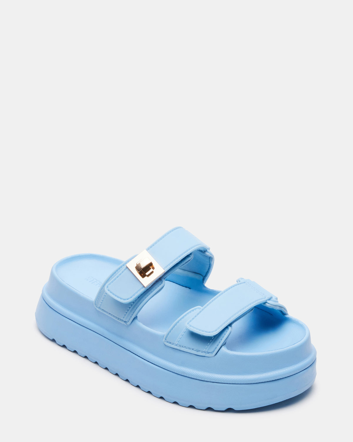 Steve Madden BIGSCHMONA JELLY Light Blue Women's Platform Slide Sandal
