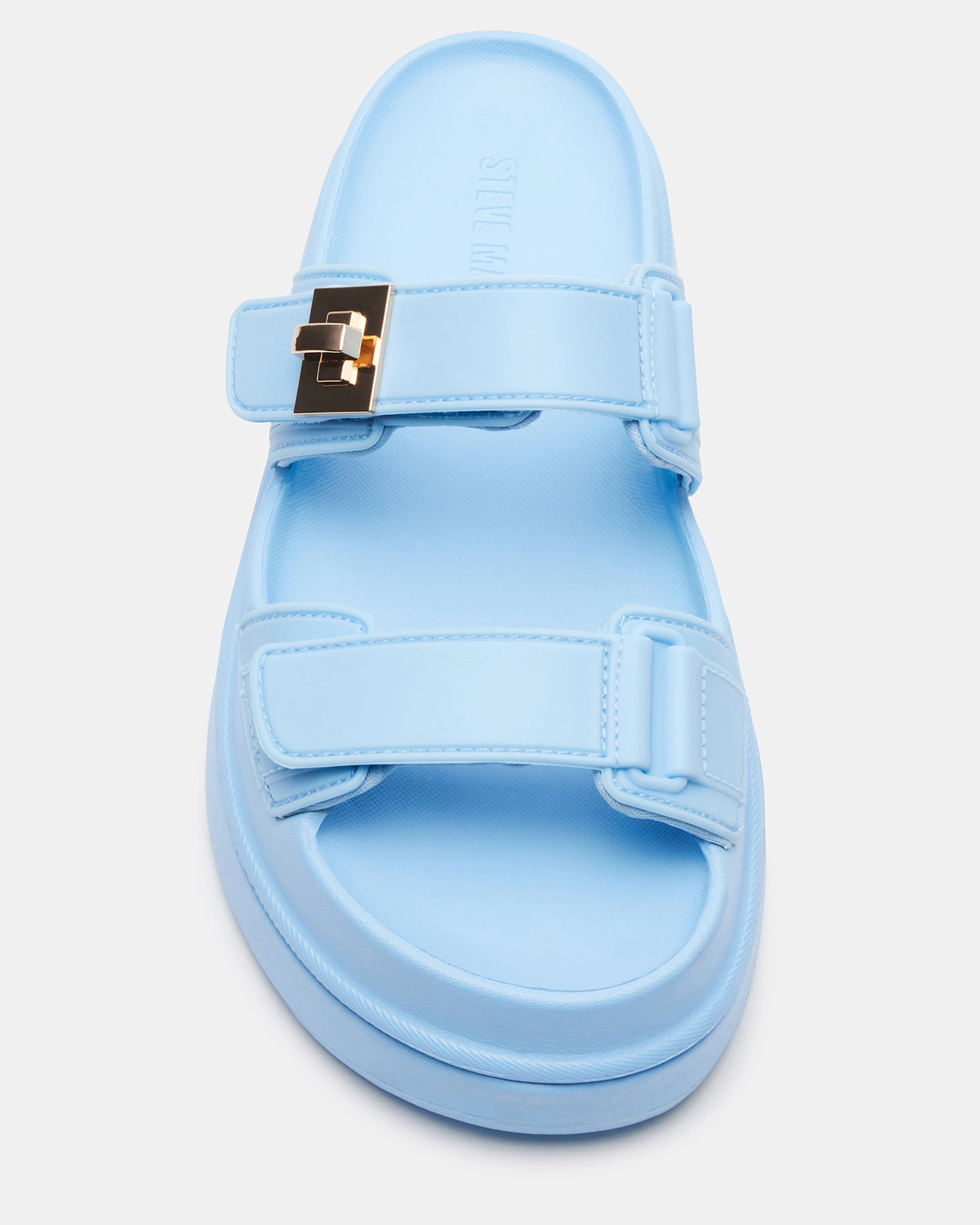 Steve Madden BIGSCHMONA JELLY Light Blue Women's Platform Slide Sandal