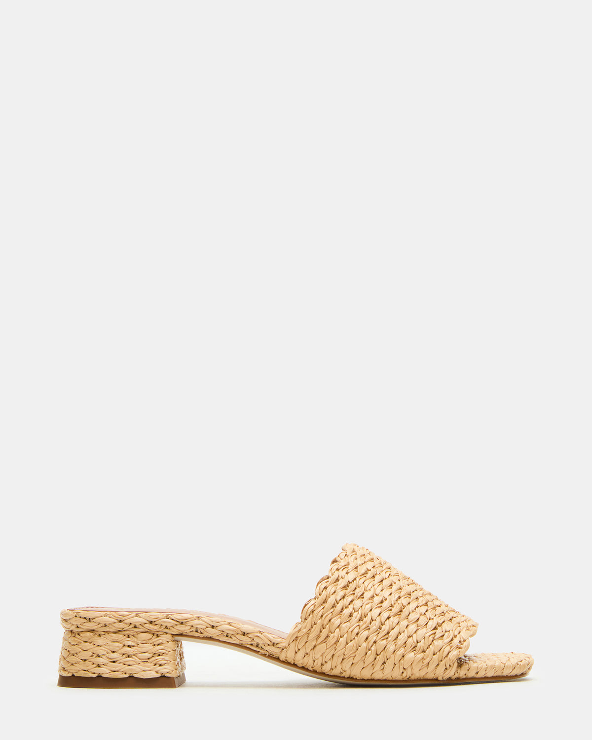 Steve Madden MONTGOMERY Raffia Square-Toe Slide Mule Women's Sandal