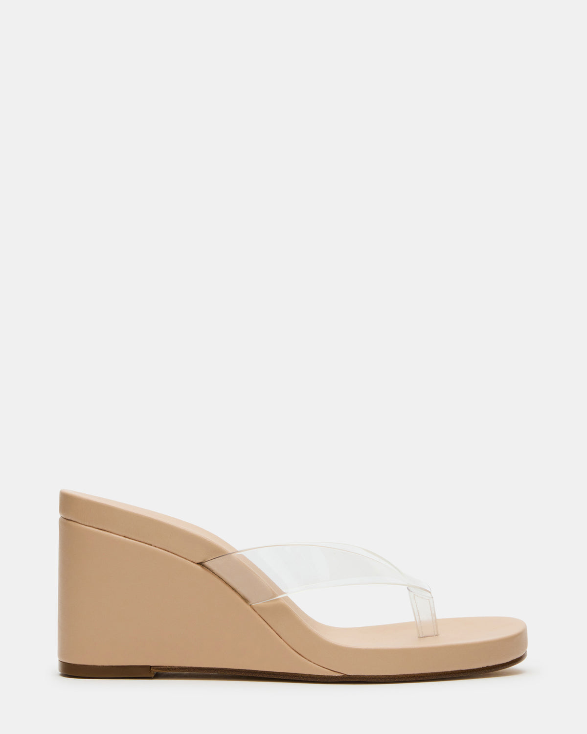 Steve Madden PLAYING Clear Thong Wedge Women's Sandal