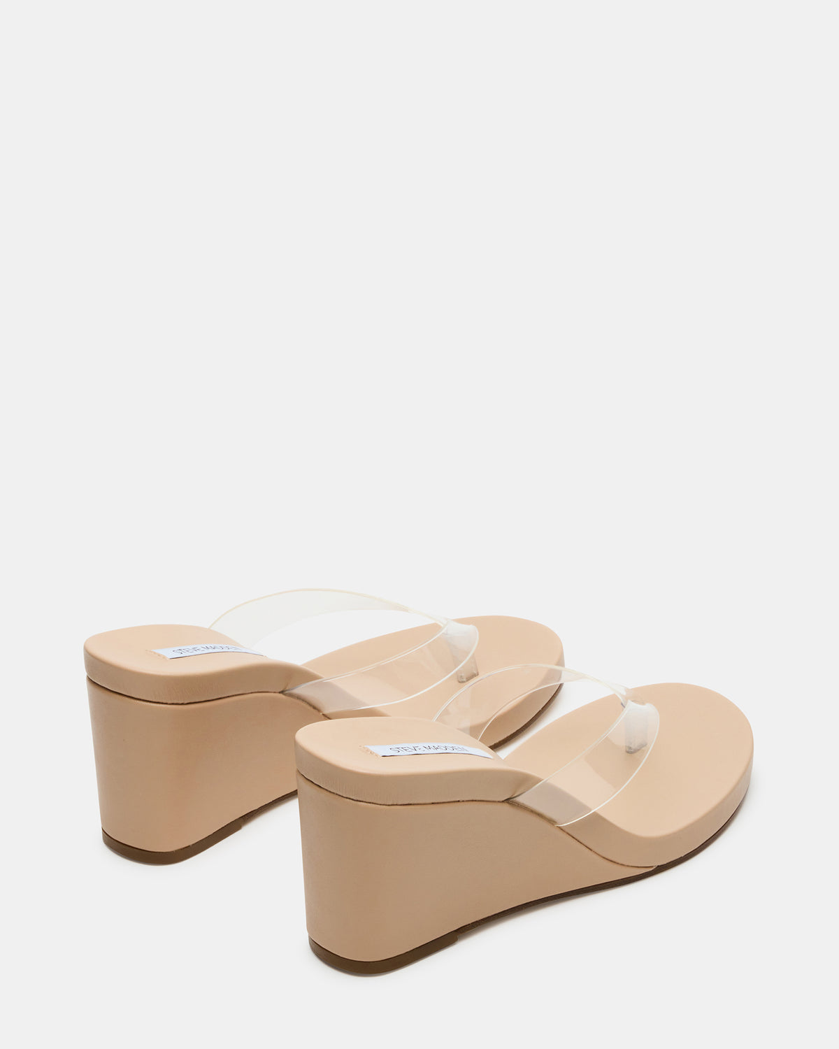 Steve Madden PLAYING Clear Thong Wedge Women's Sandal