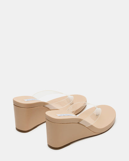 Steve Madden PLAYING Clear Thong Wedge Women's Sandal