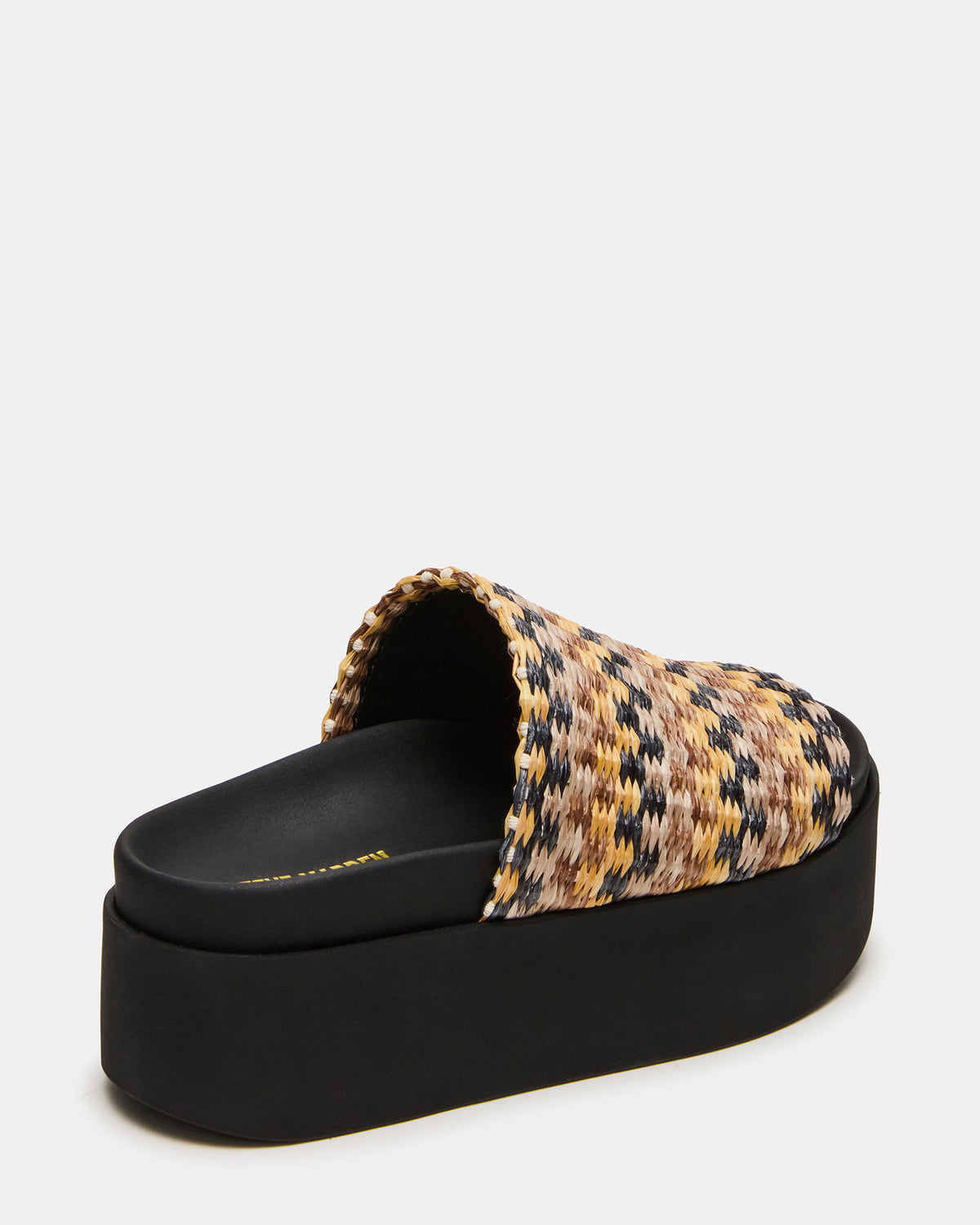 Steve Madden ARWEN Multi Raffia Platform Footbed Slide Chunky Women's Sandal