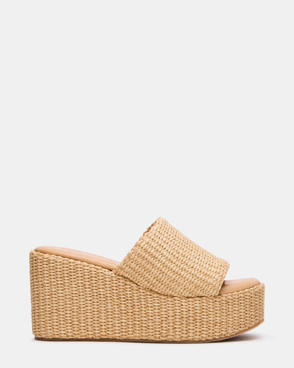 Steve Madden JETTY Raffia Platform Wedge Women's Sandal