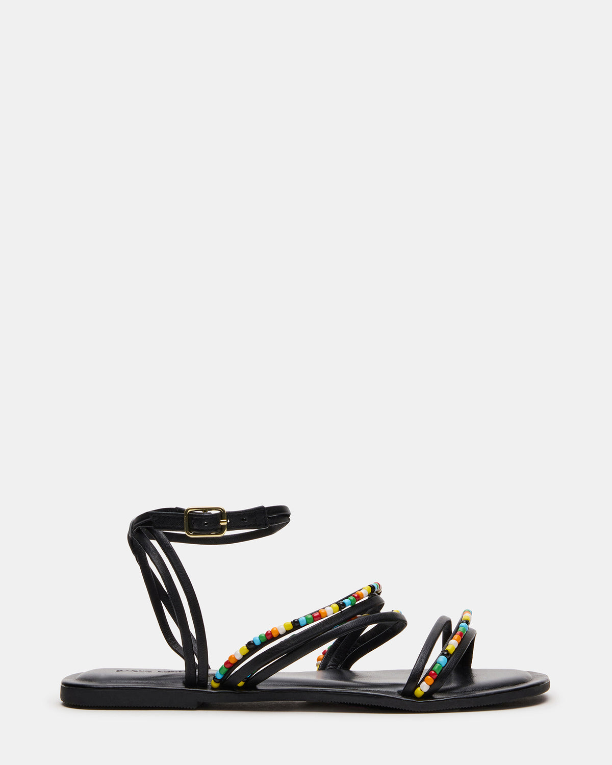 Steve Madden VIMA Black Multi Strappy Multi-Colored Women's Sandal