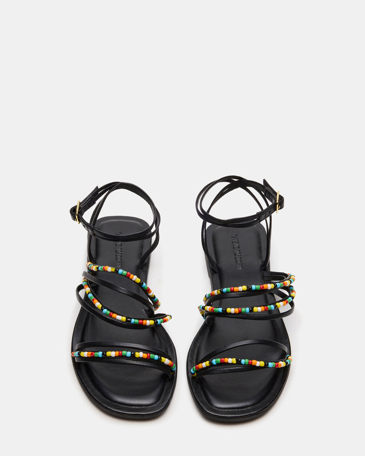 Steve Madden VIMA Black Multi Strappy Multi-Colored Women's Sandal