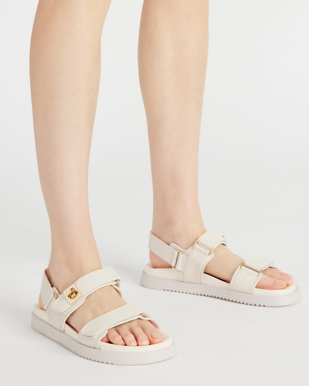 Steve Madden MONA Bone Leather Flatform Women's Sandal