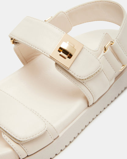 Steve Madden MONA Bone Leather Flatform Women's Sandal