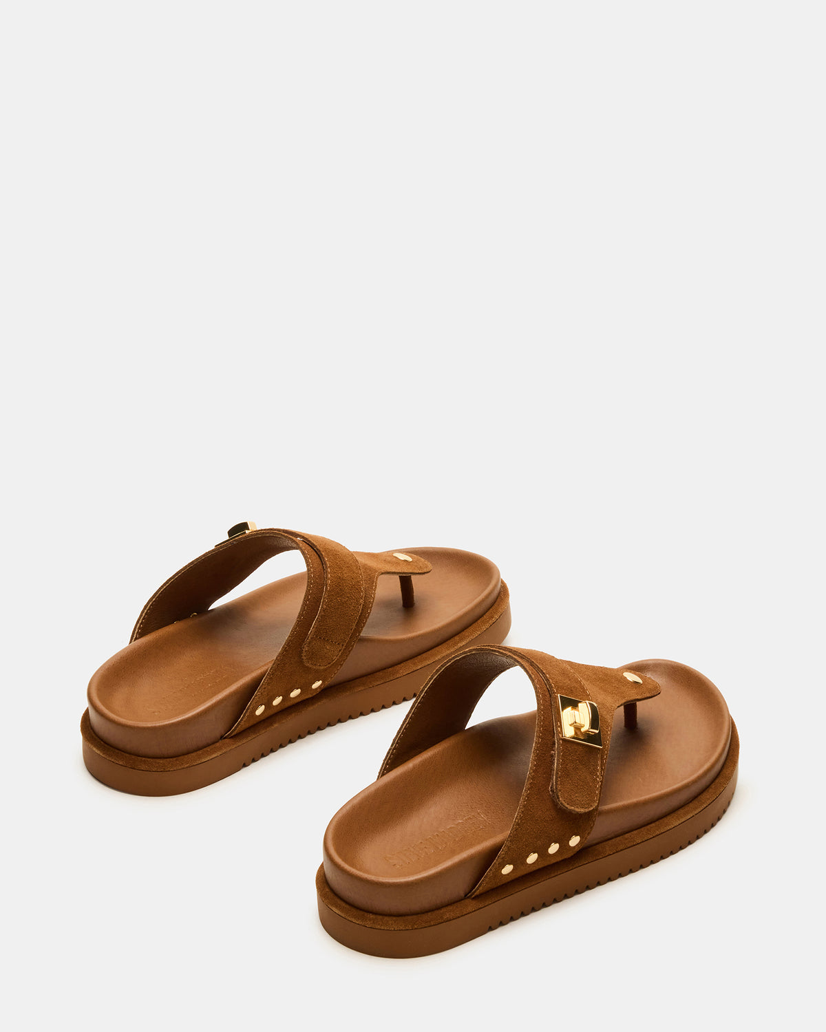 Steve Madden THONA Chestnut Suede Women's Flatform Thong Sandal