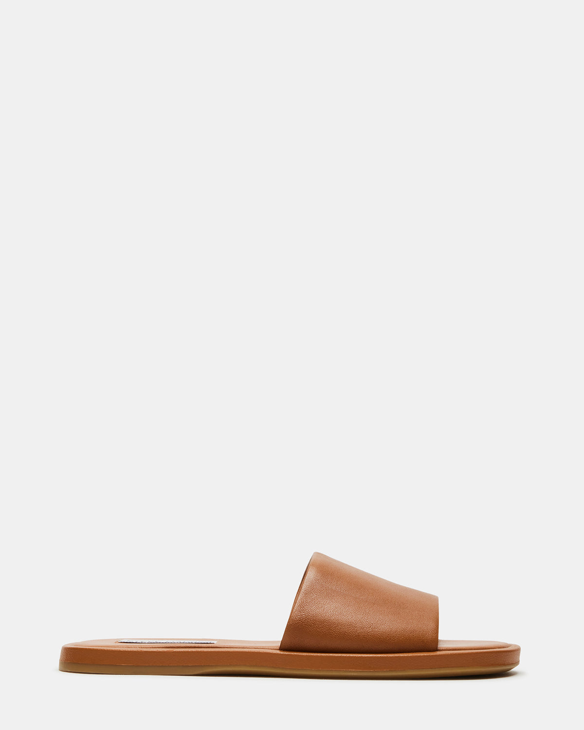 Steve Madden KAYA Brown Leather Slide Sandal | Women's Sandals
