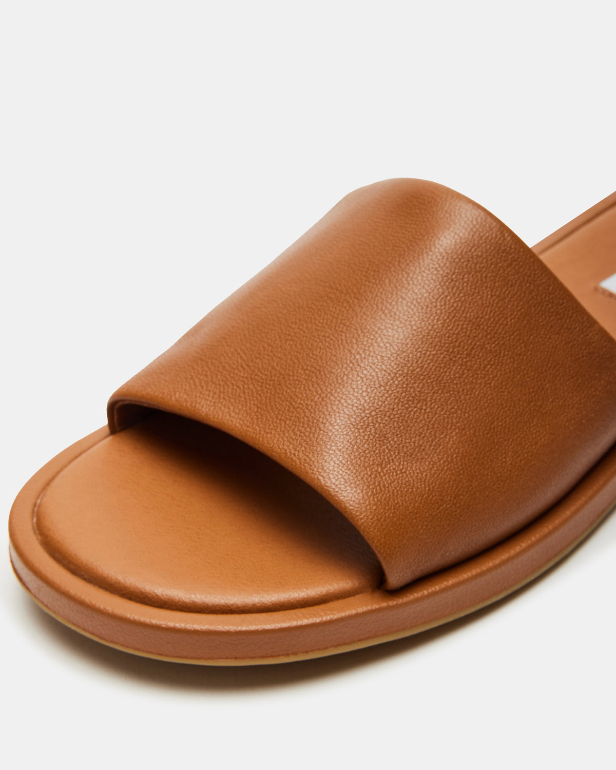 Steve Madden KAYA Brown Leather Slide Sandal | Women's Sandals