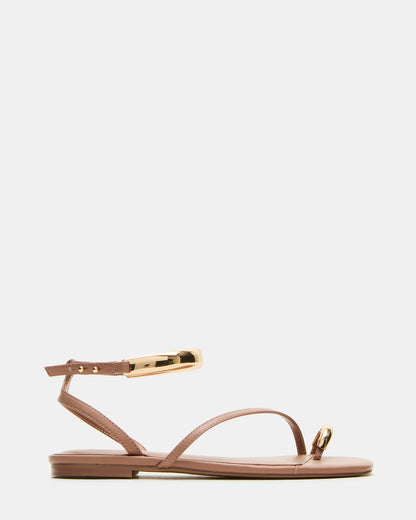 Steve Madden ODYSSEY Mocha Strappy Square-Toe Women Sandal