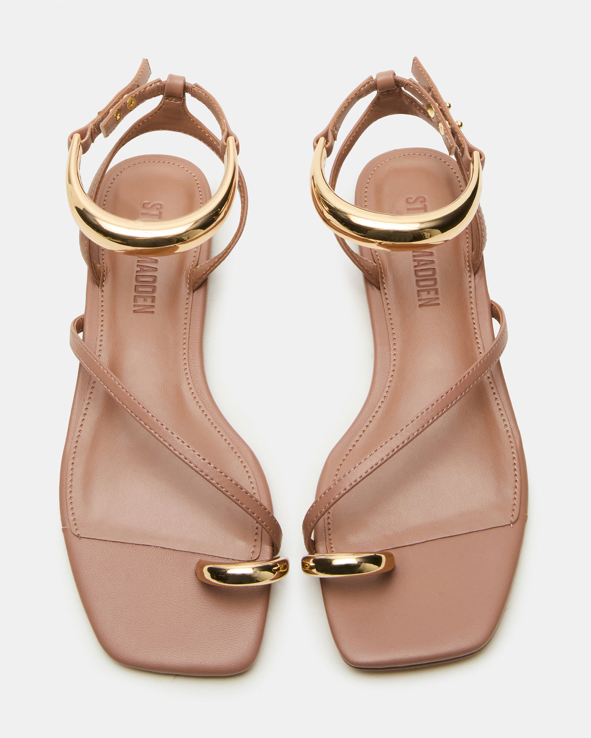 Steve Madden ODYSSEY Mocha Strappy Square-Toe Women Sandal