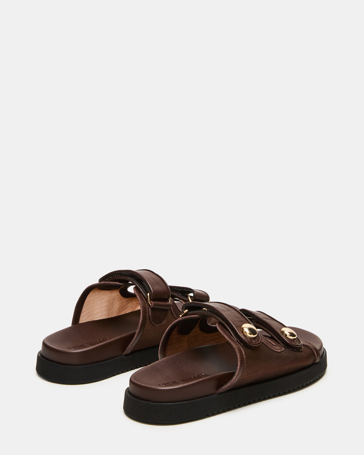 Steve Madden ATHENS Brown Mesh Slide Footbed Flatform Women's Sandal