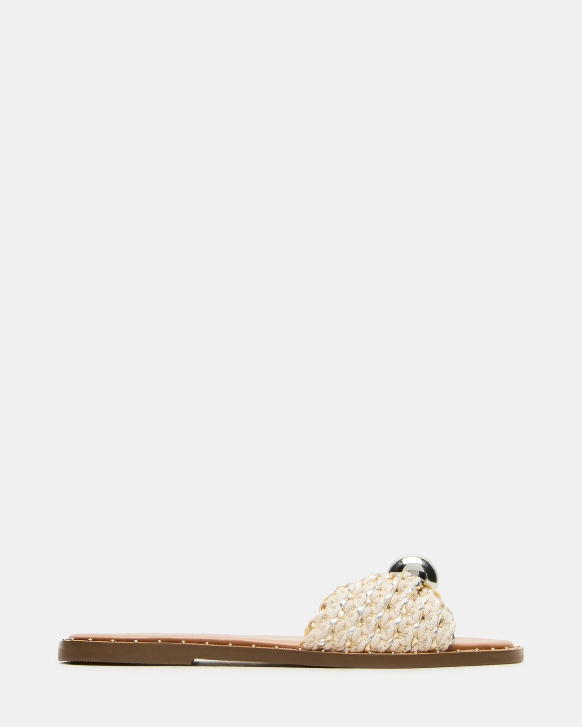 Steve Madden DIPSY Metallic Multi Slide Rounded Toe Women's Sandal