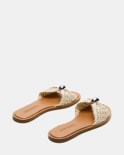 Steve Madden DIPSY Metallic Multi Slide Rounded Toe Women's Sandal