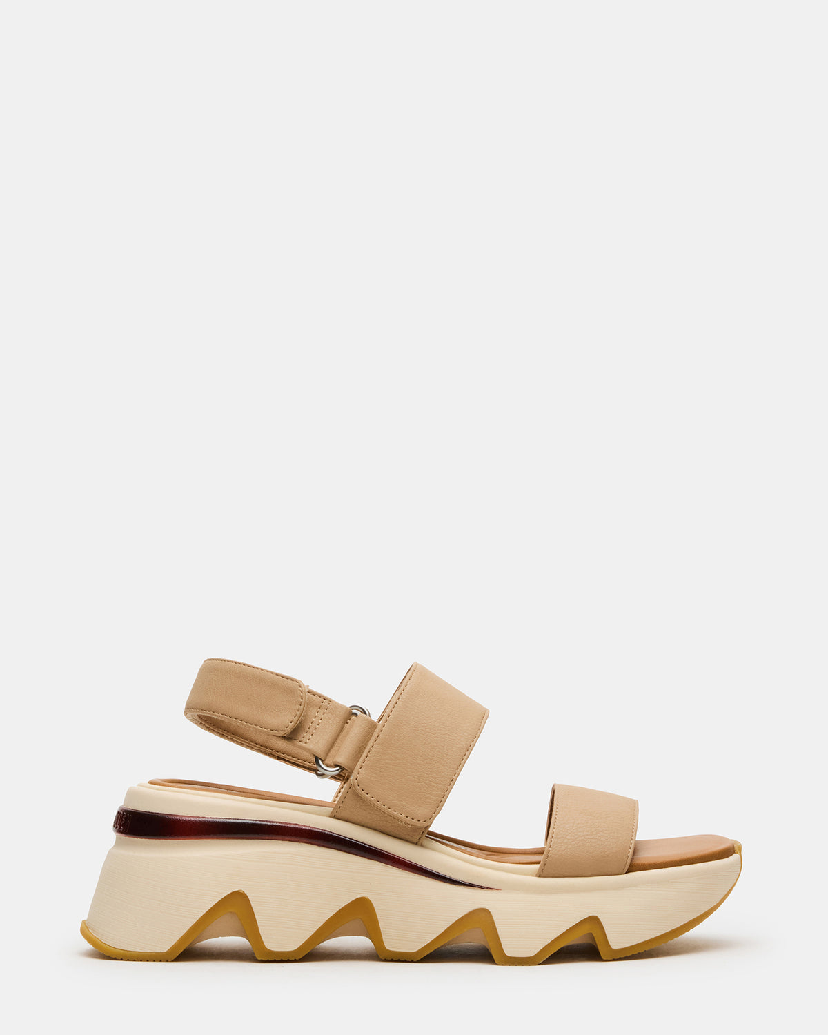Steve Madden LOCHAN Natural Platform Flatform Strappy Women's Sandal