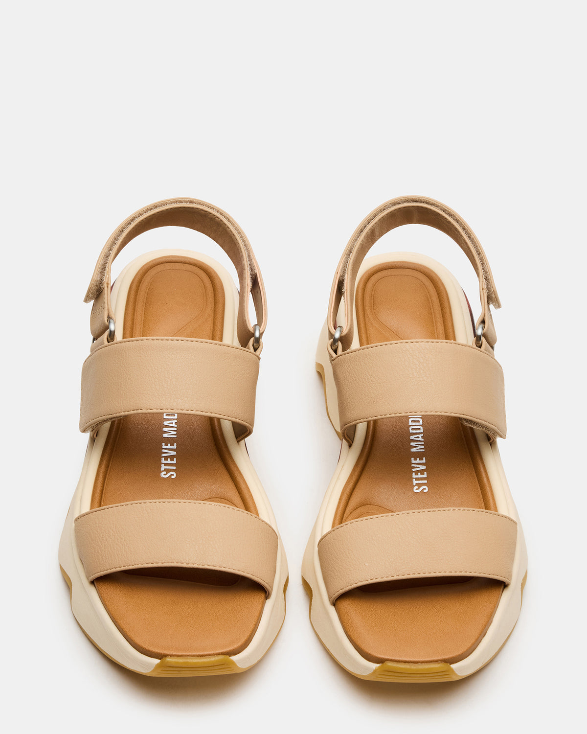 Steve Madden LOCHAN Natural Platform Flatform Strappy Women's Sandal