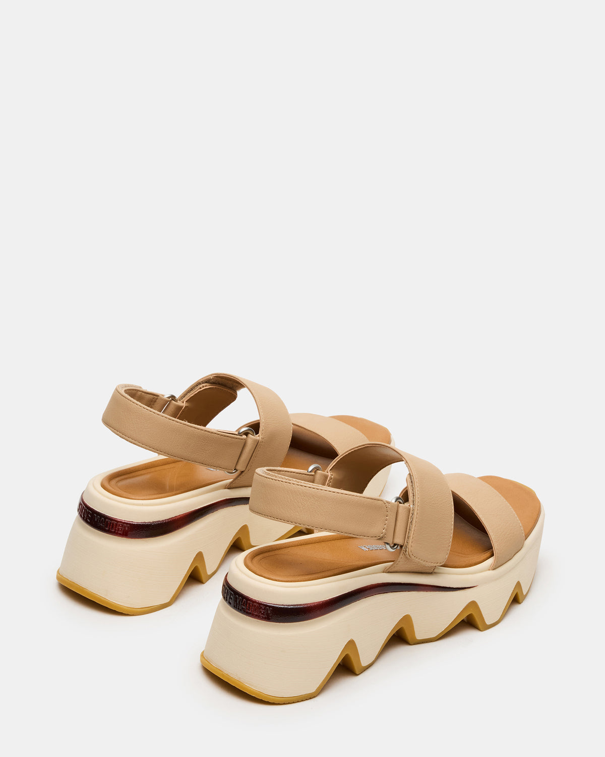 Steve Madden LOCHAN Natural Platform Flatform Strappy Women's Sandal