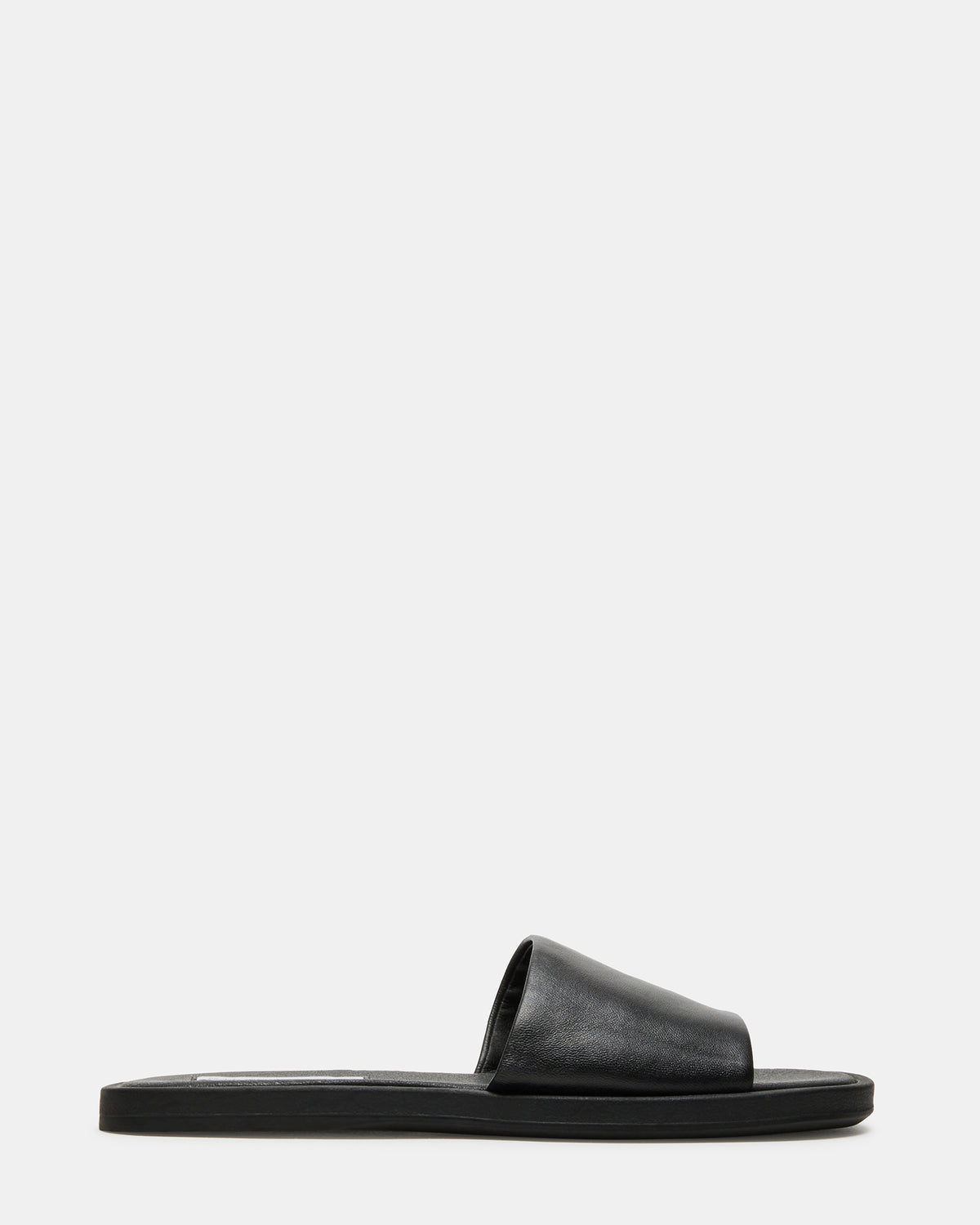 Steve Madden KAYA Black Leather Slide Sandal | Women's Sandals