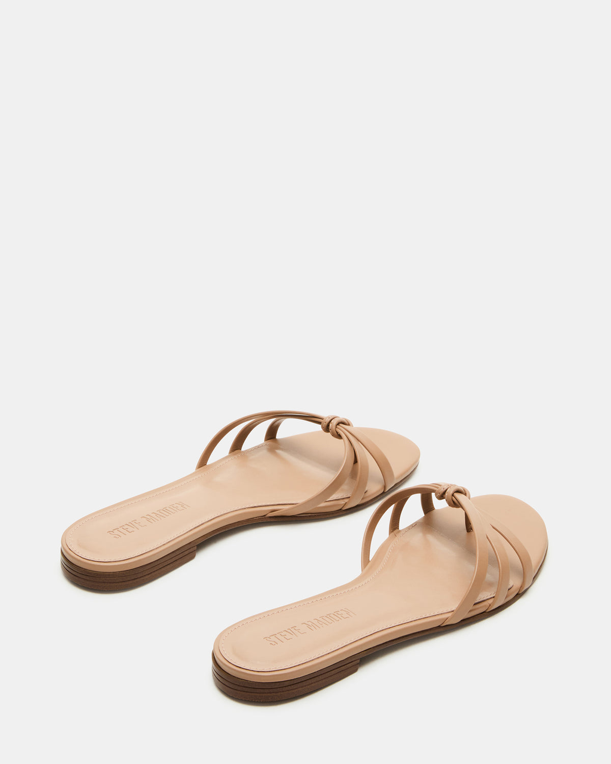 Steve Madden CALISSI Natural Leather Strappy Women's Slide Sandal