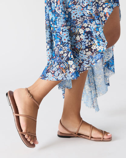 Steve Madden TANGO Mocha Square-Toe Strappy Women's Sandal