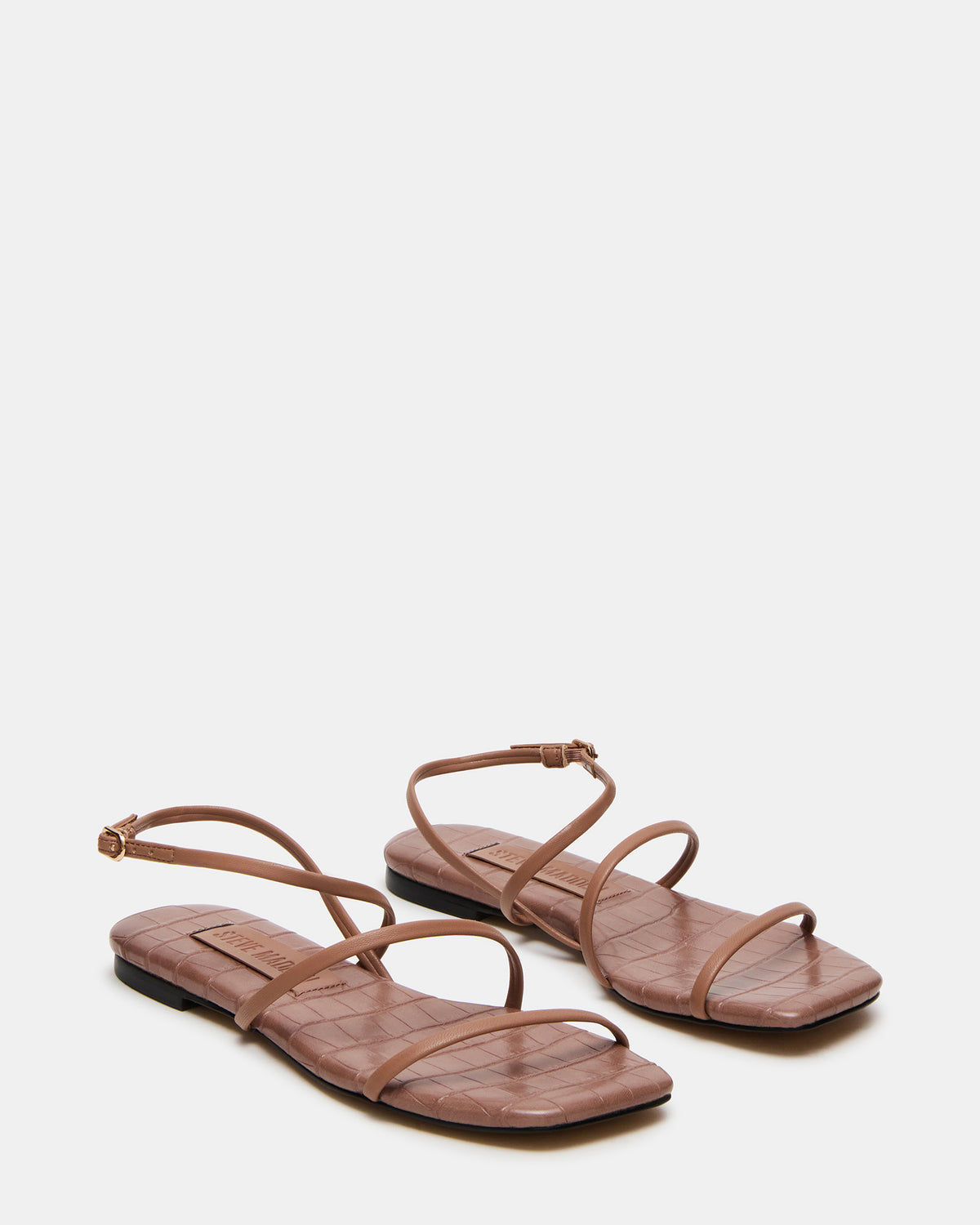 Steve Madden TANGO Mocha Square-Toe Strappy Women's Sandal