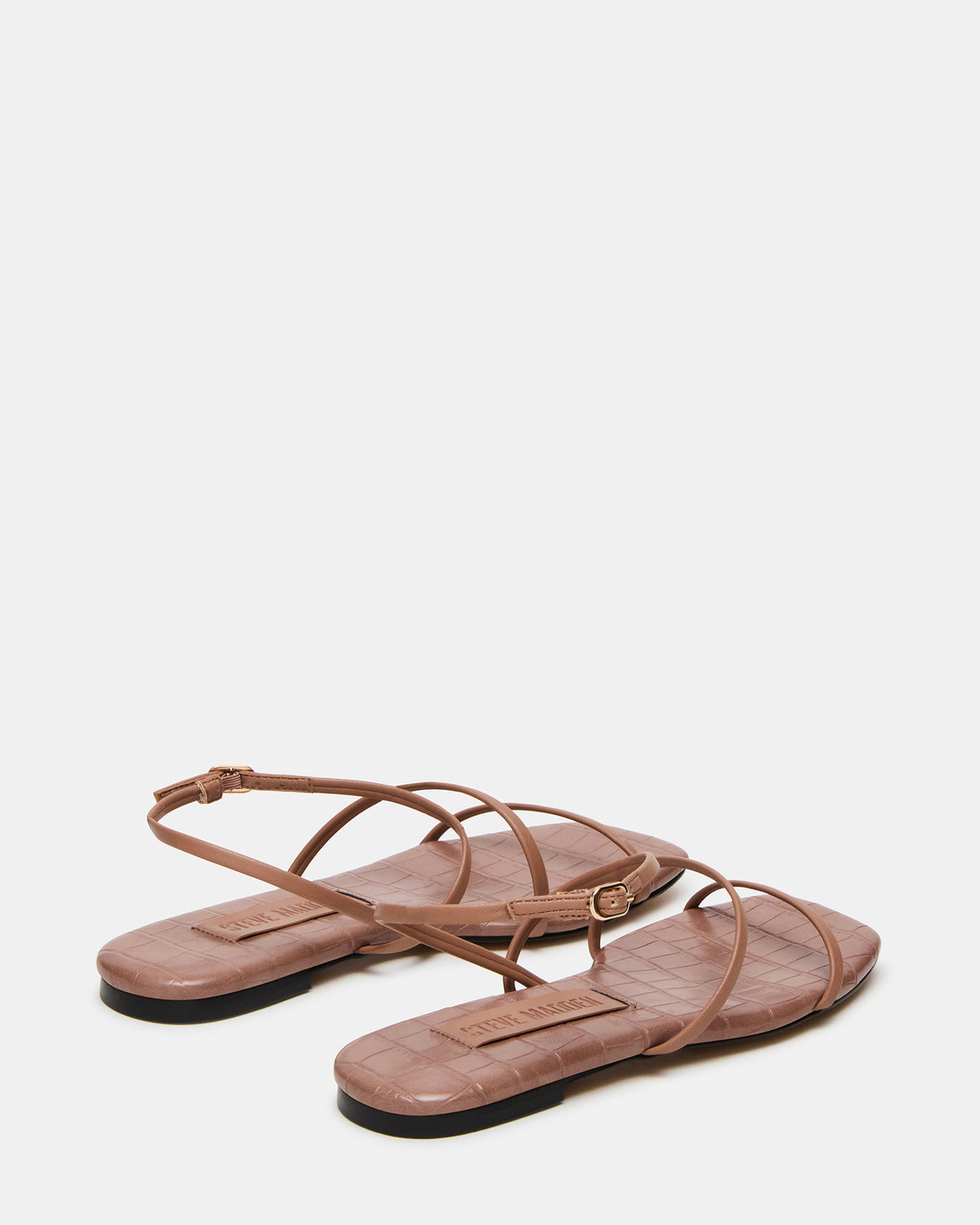 Steve Madden TANGO Mocha Square-Toe Strappy Women's Sandal