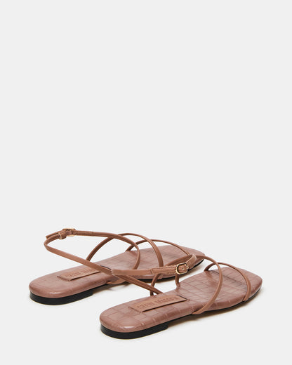 Steve Madden TANGO Mocha Square-Toe Strappy Women's Sandal