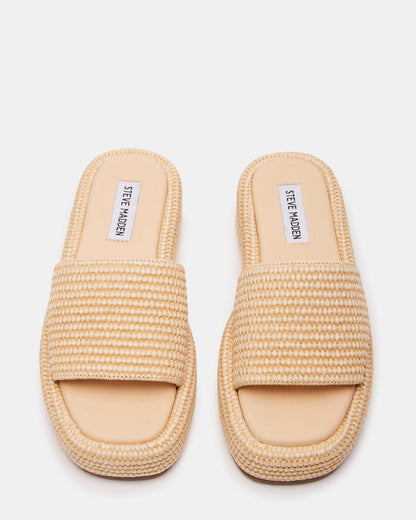 Steve Madden BEACHY Natural Platform Slide Women's Sandal