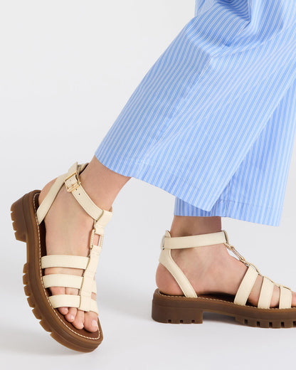 Steve Madden JARELLI Bone Leather Strappy Platform Women's Sandal