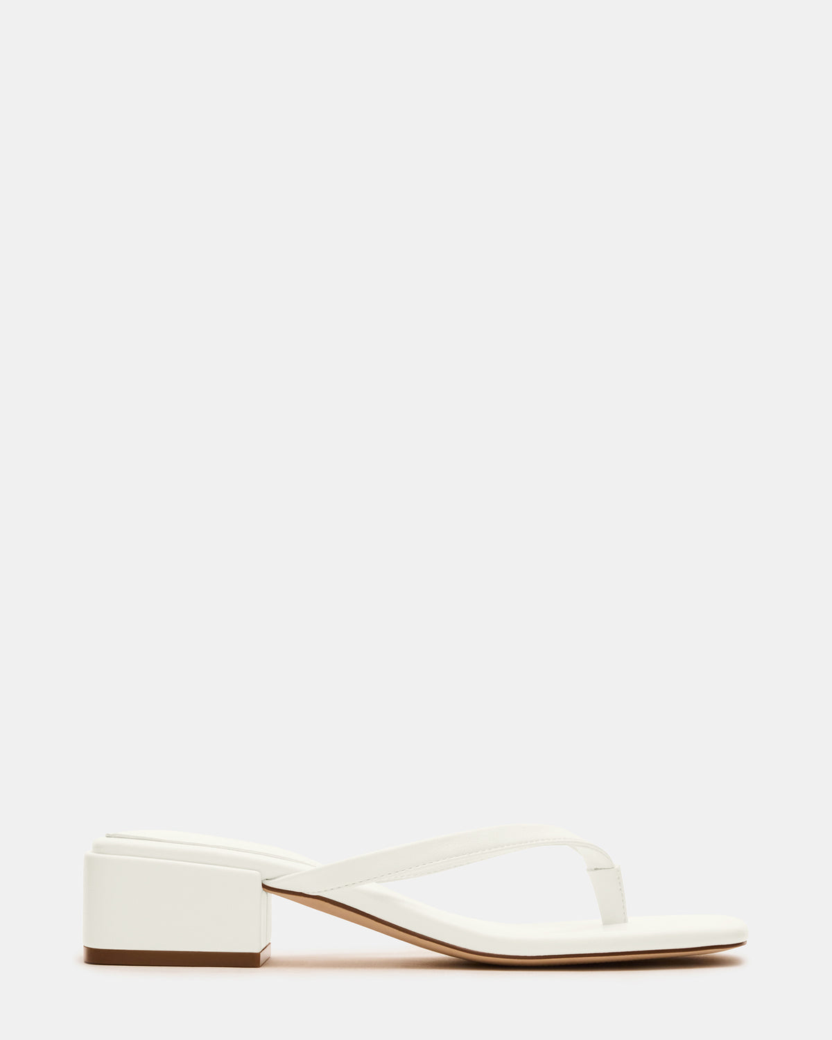 Steve Madden CARIBBEAN White Square-Toe Mule Thong Women's Sandal