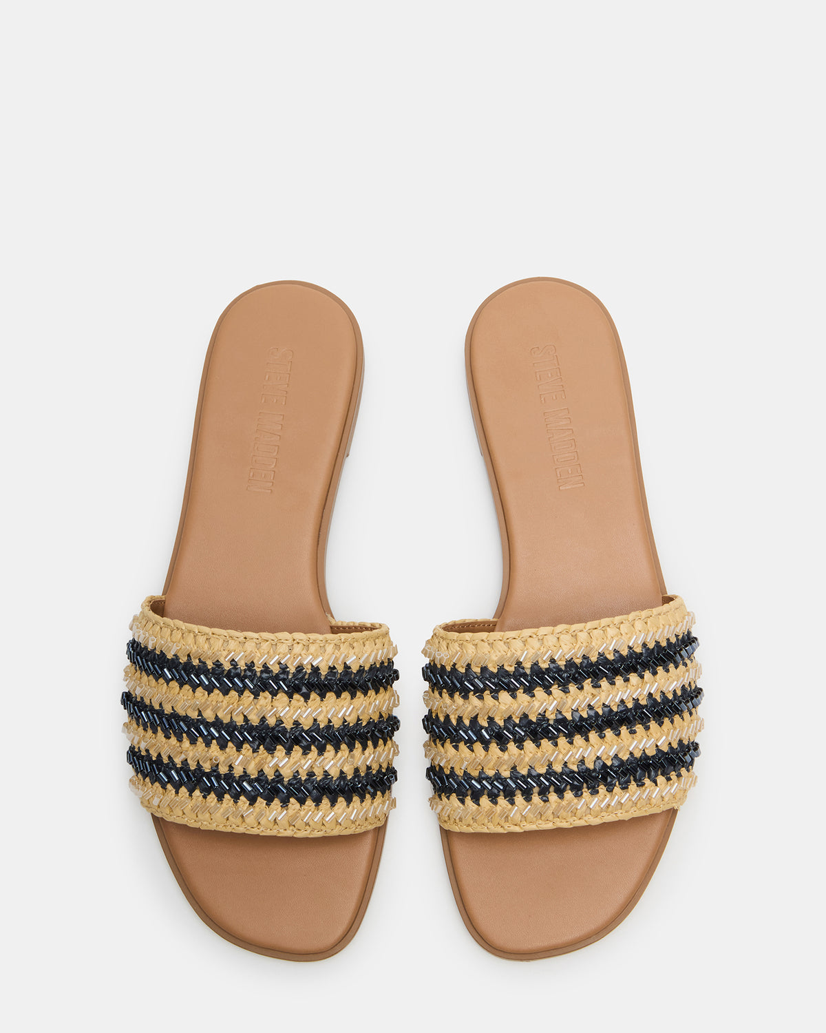 Steve Madden KOOPER Navy Multi Slide Sandal | Women's Sandals