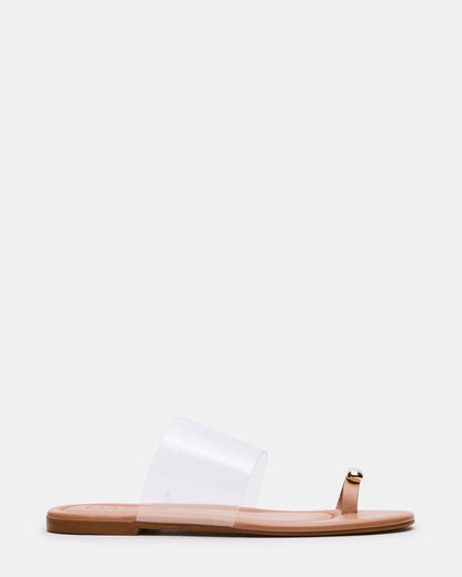 Steve Madden DECADENT Clear Rounded-Toe Slide Women's Sandal