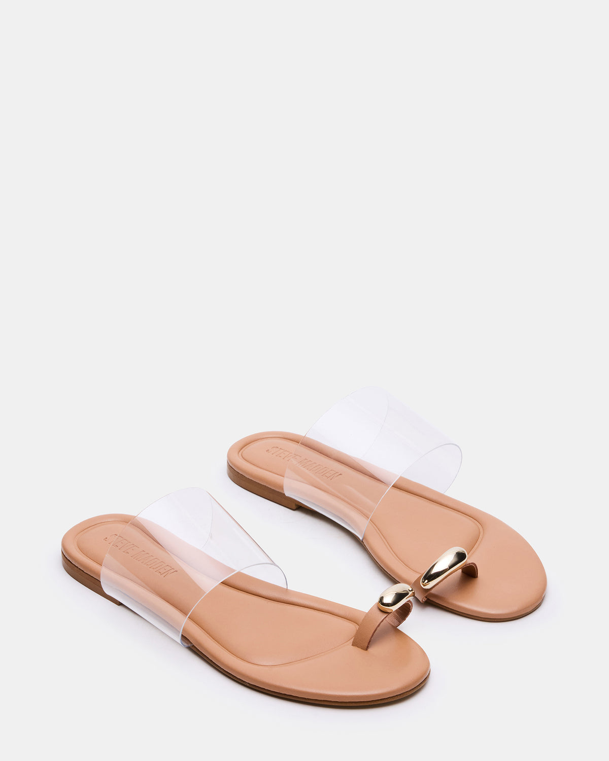 Steve Madden DECADENT Clear Rounded-Toe Slide Women's Sandal