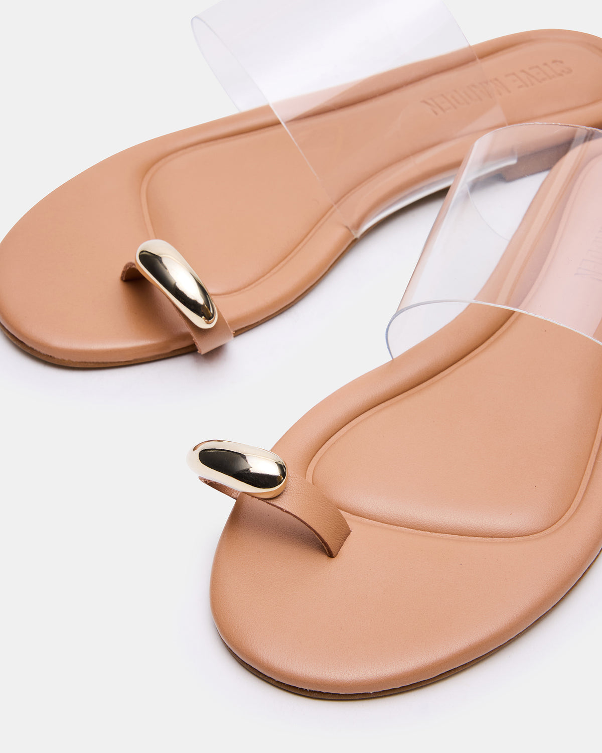 Steve Madden DECADENT Clear Rounded-Toe Slide Women's Sandal