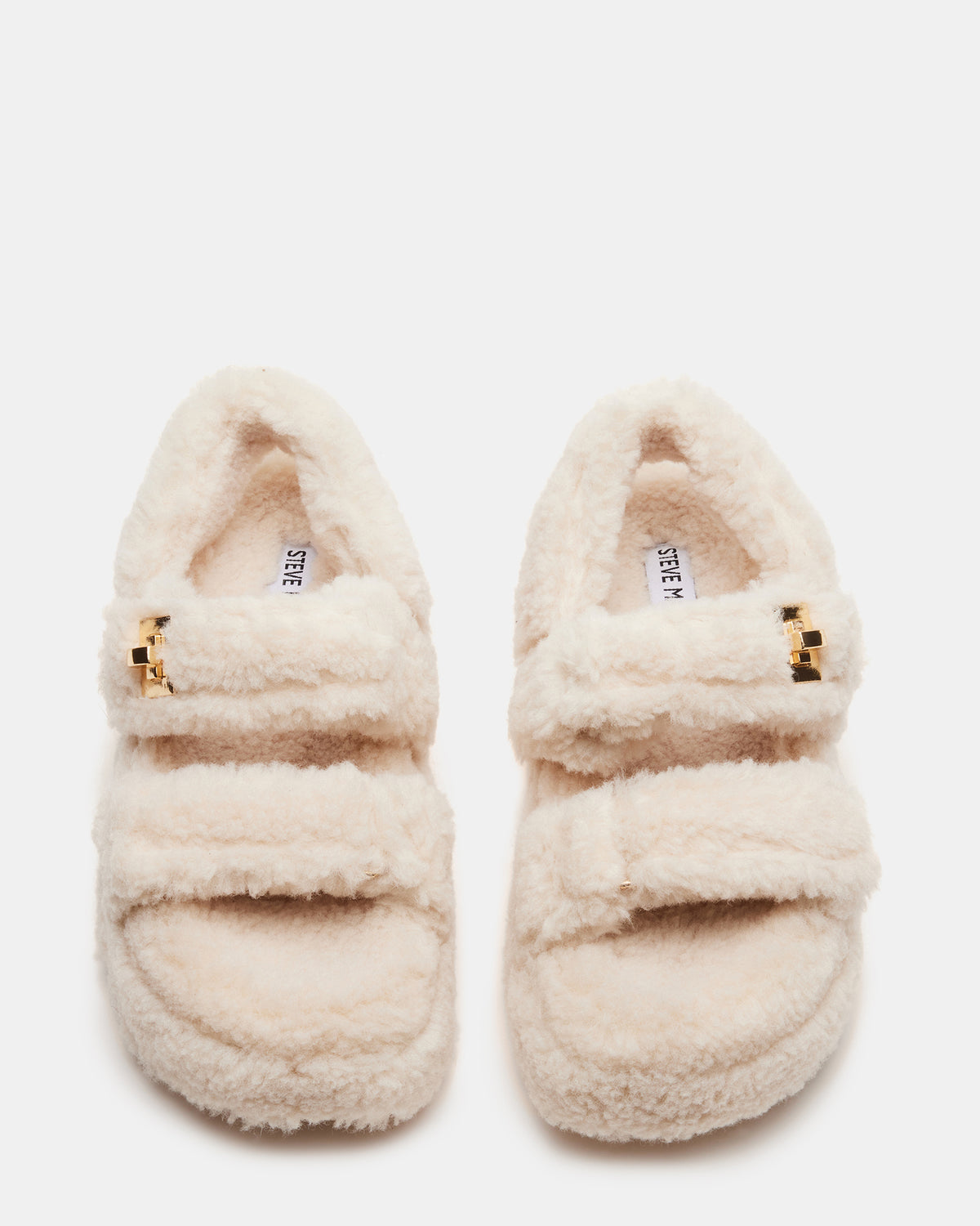 Steve Madden BIGMONA Fur Natural Women's Platform Sandal