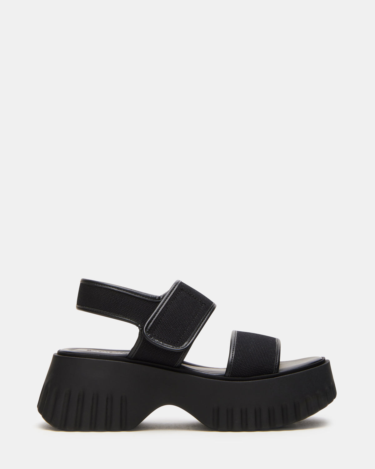 Steve Madden GROVER Black/Black Women's Square-Toe Platform Sandal