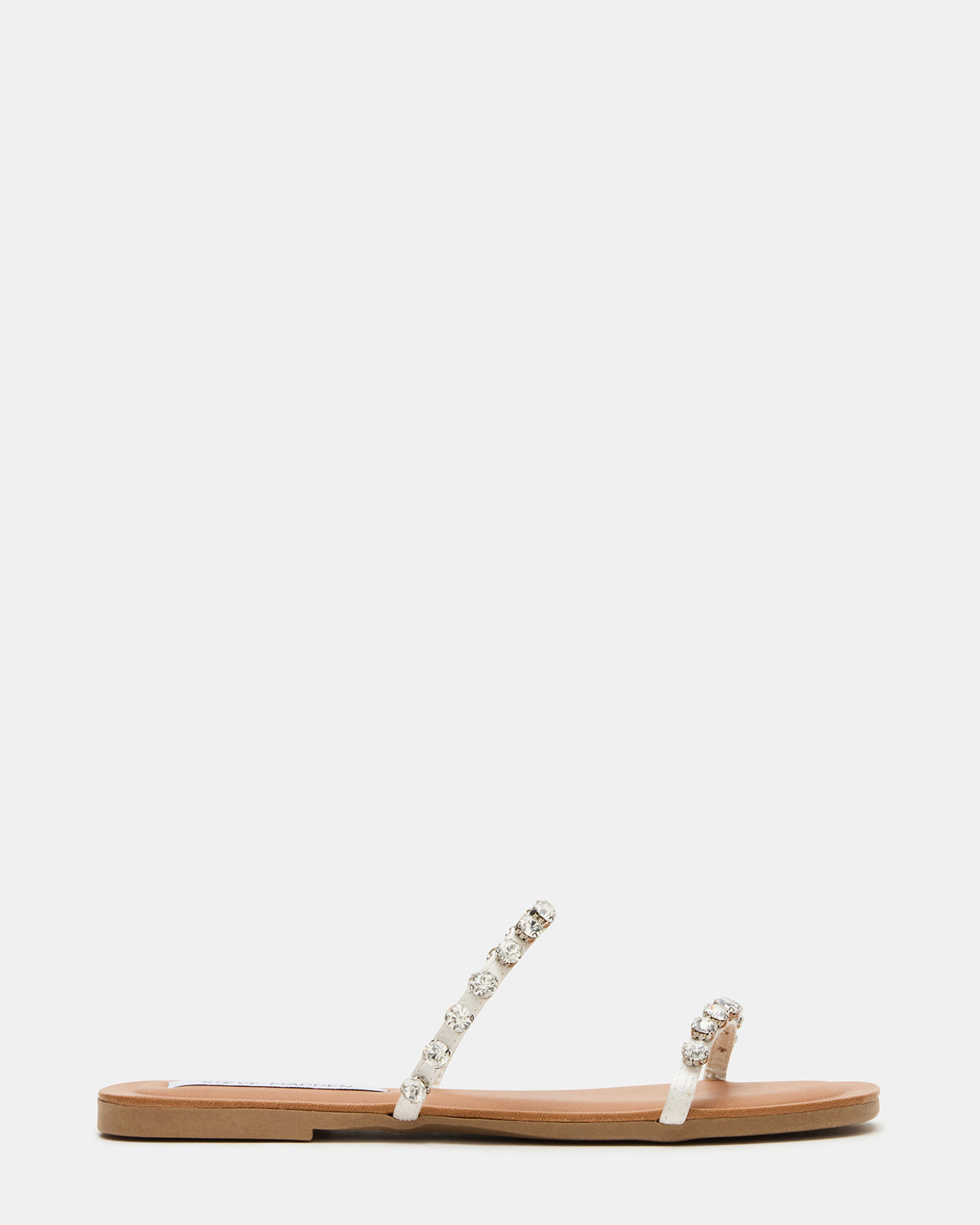 Steve Madden RETREAT Rhinestones Women's Strappy Square-Toe Slide Sandal