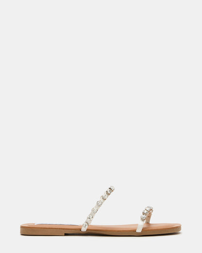 Steve Madden RETREAT Rhinestones Women's Strappy Square-Toe Slide Sandal